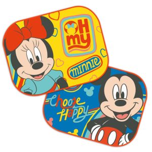 Mickey és Minnie autós árnyékoló sárga-kék 2db